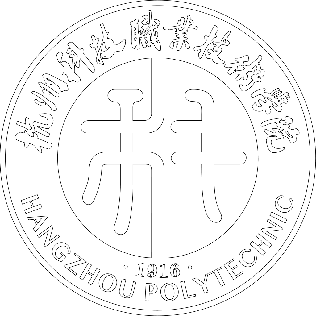 杭州科技职业技术学院校徽轮廓图