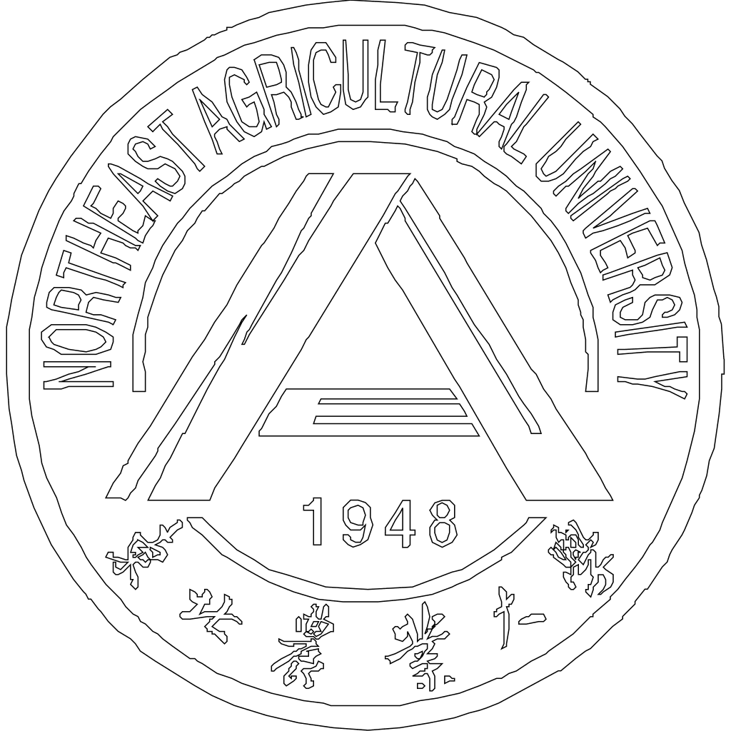 东北农业大学校徽轮廓图