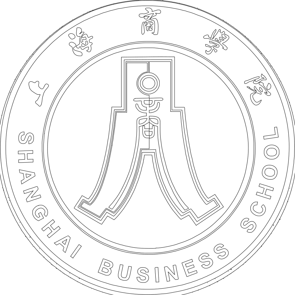 上海商学院校徽轮廓图