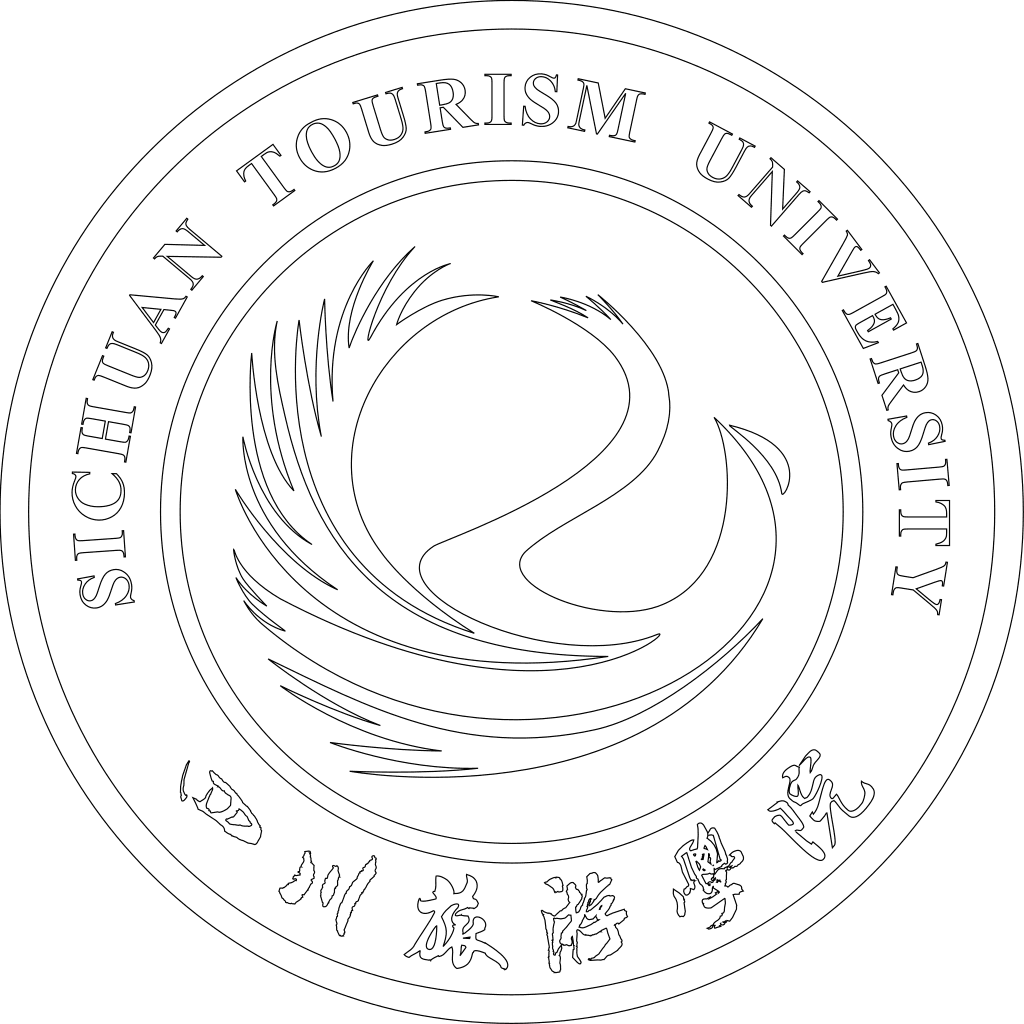 四川旅游学院校徽轮廓图