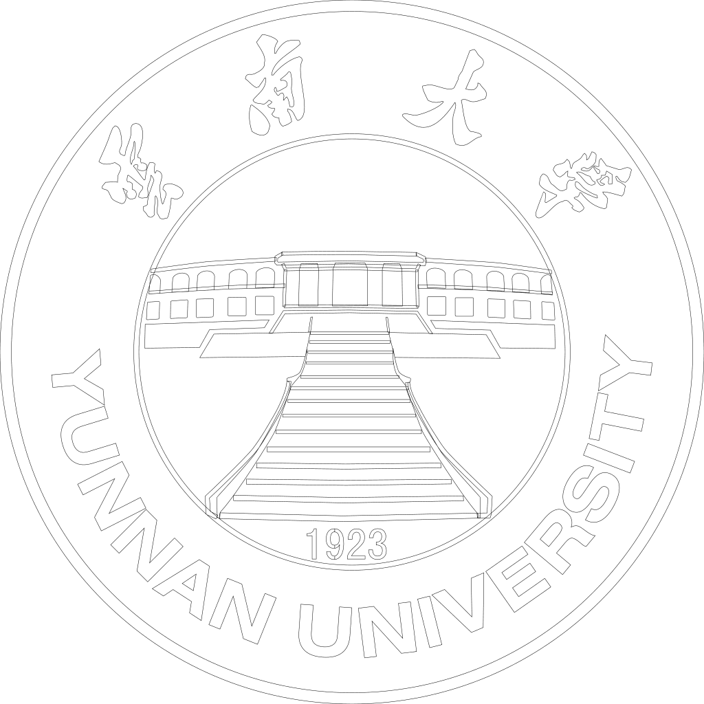 云南大学校徽轮廓图